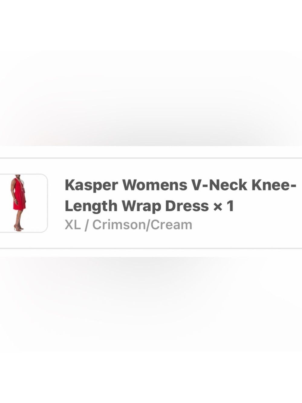 Kasper Women's Crimson V-Neck Knee-Length Wrap Dress Size XL. Women's Fashion - Picture 2 of 16